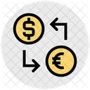 Convertir Dinero Dolar Y Euro Dolar Icono