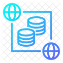 Intercambio Dinero Globo Icono