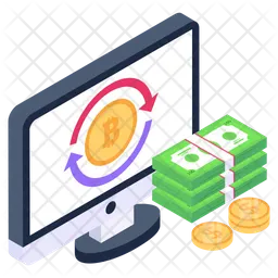 Cambio de dinero en línea  Icono
