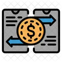 Cambio De Dinero Movil Transferencia De Dinero Movil Transaccion En Linea Icono