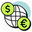 Cambio De Moneda Global Cambio De Moneda Internacional Logotipo Mundial Icono