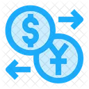 Cambio De Moneda Dolar Yen Icono