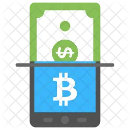 Cambio de moneda Bitcoin en línea  Icono
