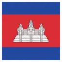 Cambodge Drapeau Icône