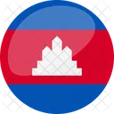 Cambodge Drapeau Pays Icône