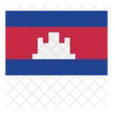 Cambodia Flag Nation Icon