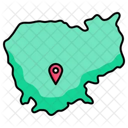 Cambodia map  Icon