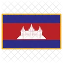 Camboja Bandeira Pais Ícone