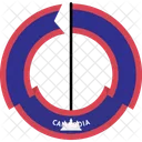 Camboja Pais Bandeira Ícone