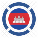 Camboya Bandera Icono