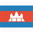 Camboya Bandera Mundo Icono