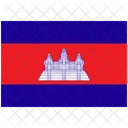 Bandera Pais Camboya Icono