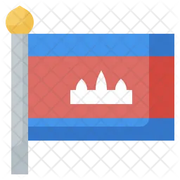 Camboya Flag Icono
