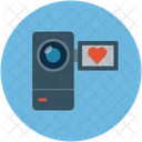 Camcorder With Heart Icon
