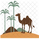 Camel And Desert  Icon