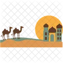 Camel And Desert  Icon