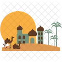 Camel And Desert  Icon