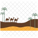 Camel And Desert Desert Sweet Icon