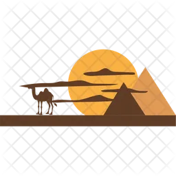 Camel And Desert  Icon