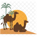 Camel And Desert Arabian Muslim Icon