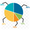 Tarte Statistiques Graphique Icône