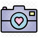 Camera Valentine Heart Icon