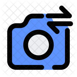 Camera Change Icon - Download in Colored Outline Style