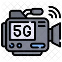 Câmera de vídeo 5G  Ícone