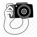 Black Monochrome Digital Camera Illustration Camera Device Photography Equipment Icon
