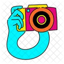 Vibrant Digital Camera Illustration Camera Device Photography Equipment Icon
