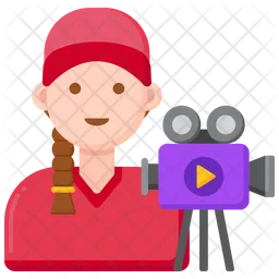 Camera Operator Female  Icon