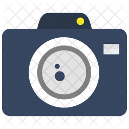 Camera with lens outline Icon