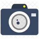 Camera With Lens Outline Icon