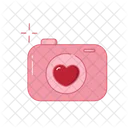 Camera with love lens  Icon