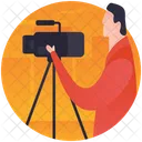 Studio Cameraman Personne Des Medias Icône