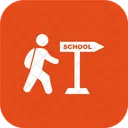 Caminando Hacia La Escuela Icono