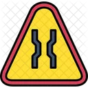 Camino Angosto Precaucion Fusion Icono