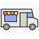 Puesto De Comida Carrito Expendedor Venta De Comida Icono