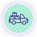 Icone De Ligne De Camion De Cargaison Icon