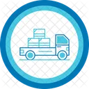 Camion De Reparto Vehiculo Logistico Servicio De Envio Icono