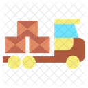Paquete Entrega Camion De Reparto Icono