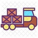 Paquete Entrega Camion De Reparto Icono