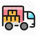 Camion De Reparto De Carga Optimizacion Maxima Icono