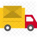 Camion De Reparto Postal Entrega Postal Camion De Reparto Icono