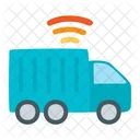 Transporte Camion Vehiculo Entrega Inteligente Iot Envio Internet Cosas Icono