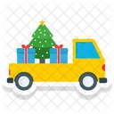 Coche Arboles Vehiculo De Navidad Icono