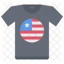 Camiseta americana  Icono