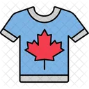 Camiseta de canadá  Icono