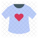 Camiseta con símbolo de amor  Icono