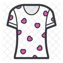 Camiseta de corazones  Icono